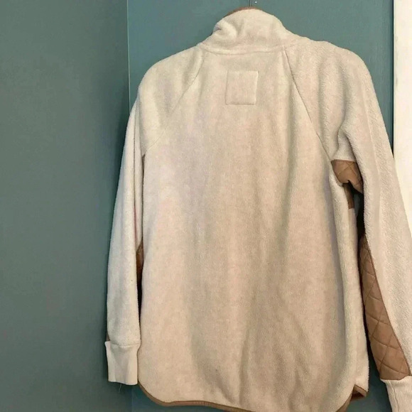 Abercrombie & Fitch women’s pullover fleece/faux leather sweatshirt - medium - Picture 7 of 7